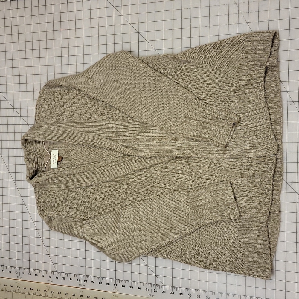 Taupe cardigan sweater.  Large.